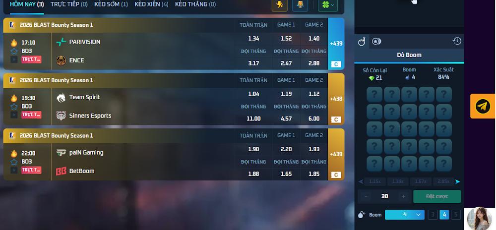 Khám phá các tựa game tại sảnh cá cược Esports Vnz6